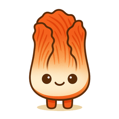 banchan mascot - cute kimchi character